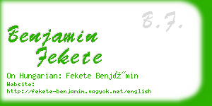 benjamin fekete business card